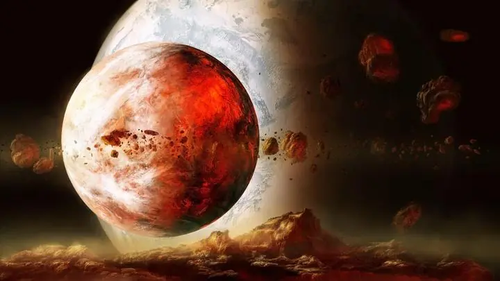 Red Planet Moon Space Rocks