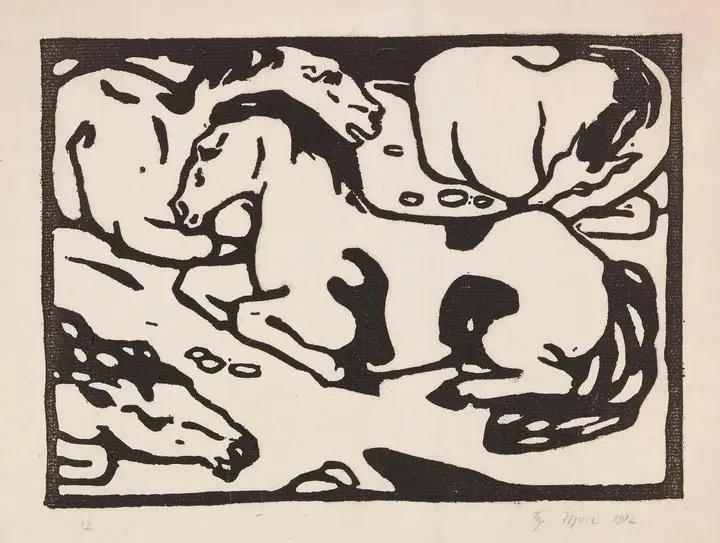 Ruhende Pferde (1912)