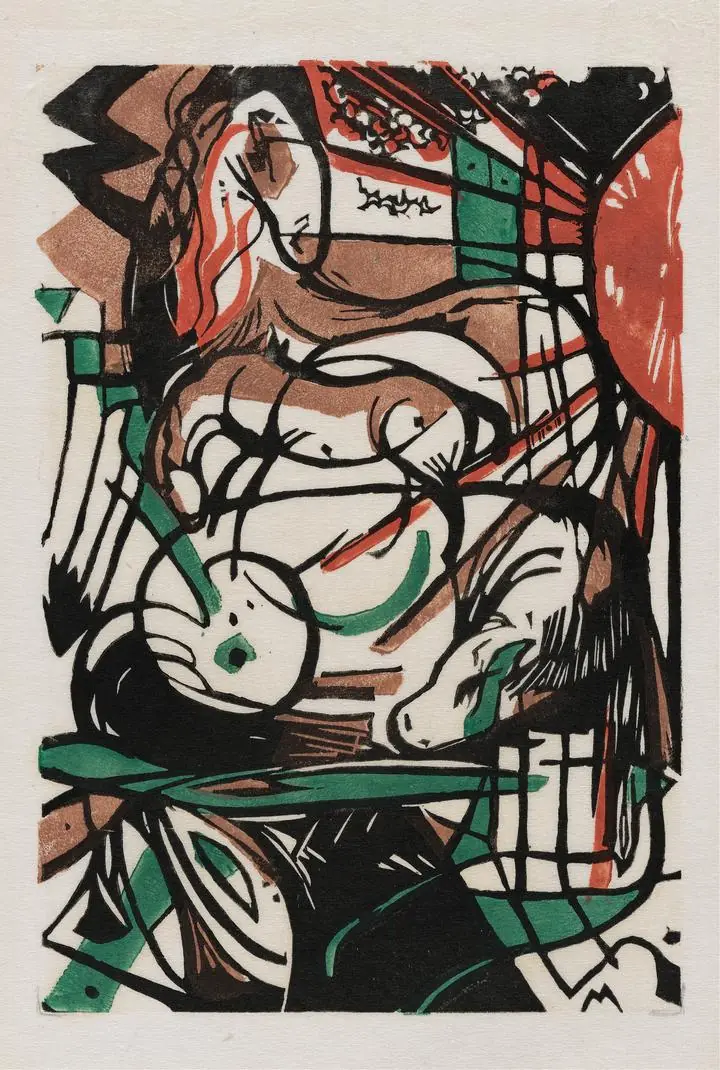 The Birth Of Horses (1913), Paintings, Franz Marc, Wallpaper, Wall Art, Acrylic, Stretch Ceiling, Glass Film, Wall Mural, Home Decor, Kids, Bedroom, living room, Office, UV Print, Flat bed, Embossed, Artist, Design, Canvas, Canvas Print, Art Prints, Foamboard, Sand Art, Vinyl, Tote Bag, Leather, Rexine, Carpet, Mat, Backlit Fabric, ACP, Print, Metal, Surat, Gujarat, India